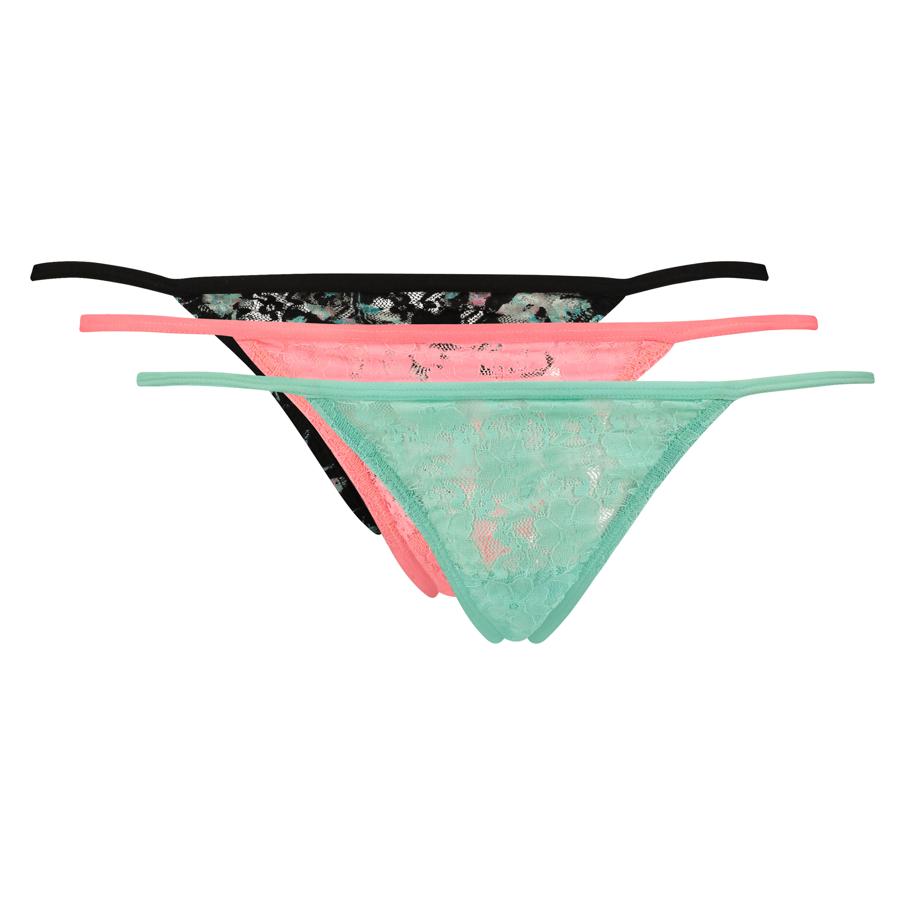 3-pack tangas lace, bl&aring;
