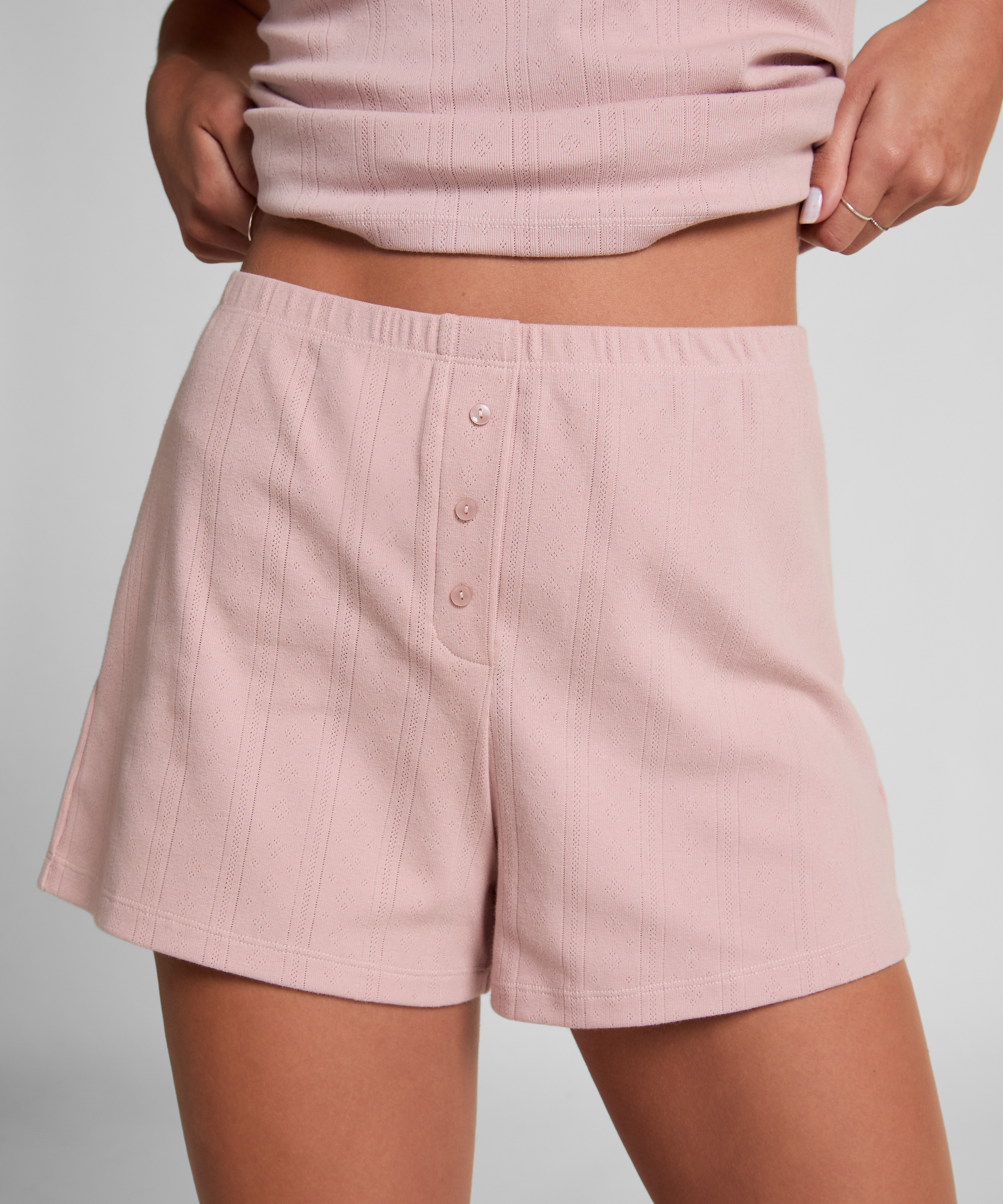 Pointelle-shorts, Rosa, main