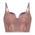 Formpressad longline-bh med bygel Erika, Brun
