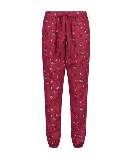 Petite Twill Pyjama pants, röd