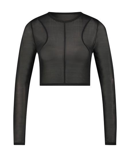 Lia Mesh Topp HKM x NA-KD, Svart