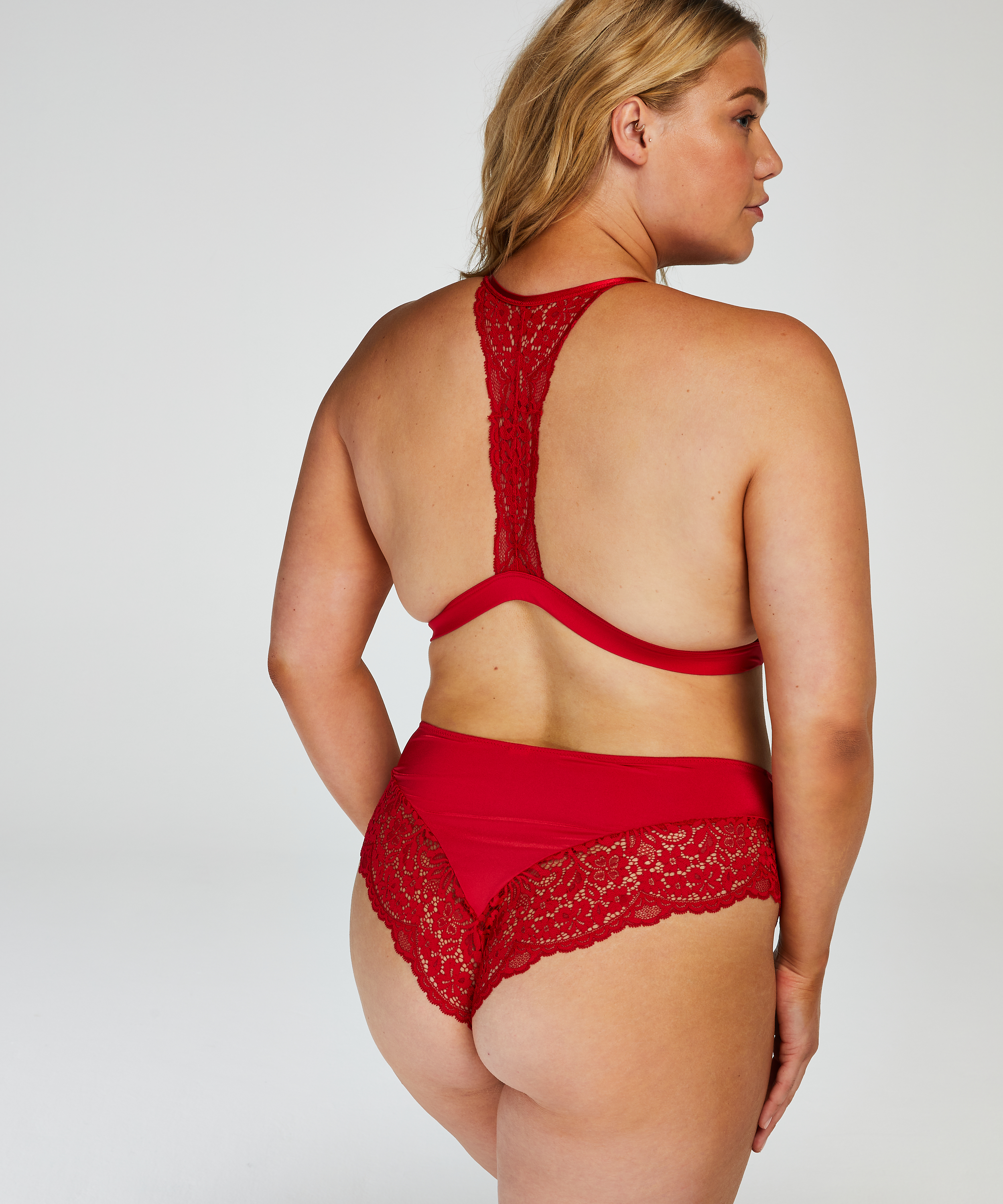 Vadderad triangel-bralette Rose, R&ouml;d, main