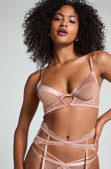 Hunkemöller Icke-formpressad longline bygel-bh Nisha Beige