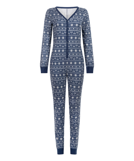 Fairisle onesie jersey, Blå
