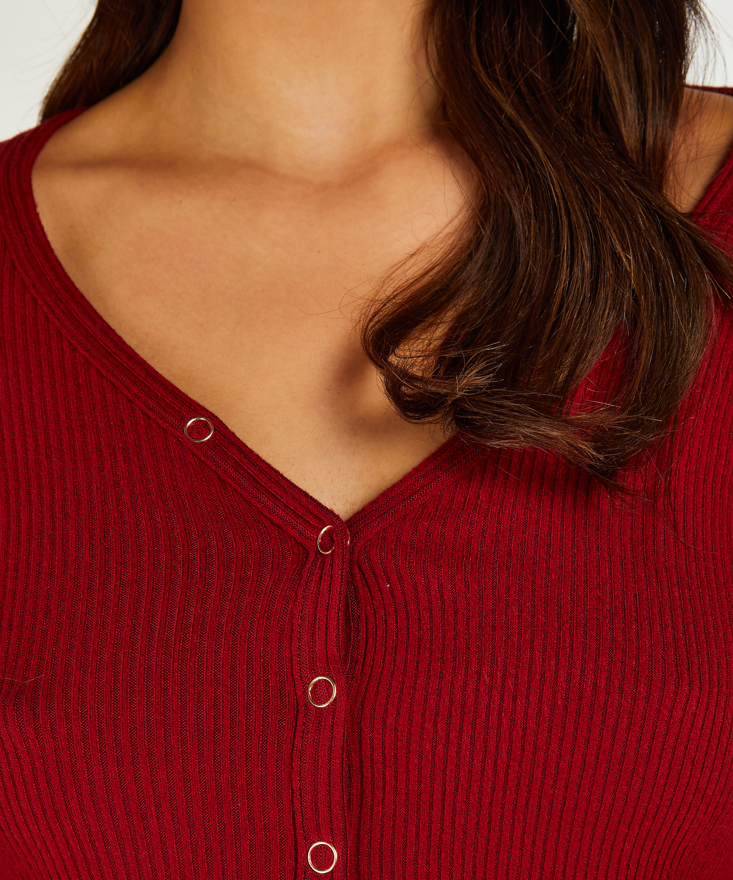 Borstad kort pyjamas, R&ouml;d, main