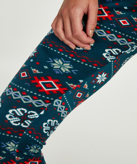 Leggings i velours, gr&ouml;n