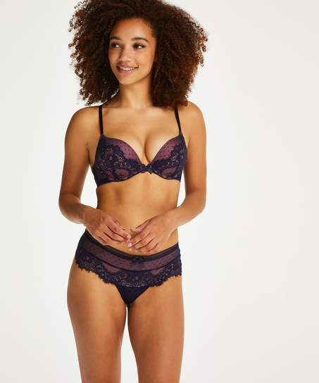 Bessie boxerstringtrosa, blå