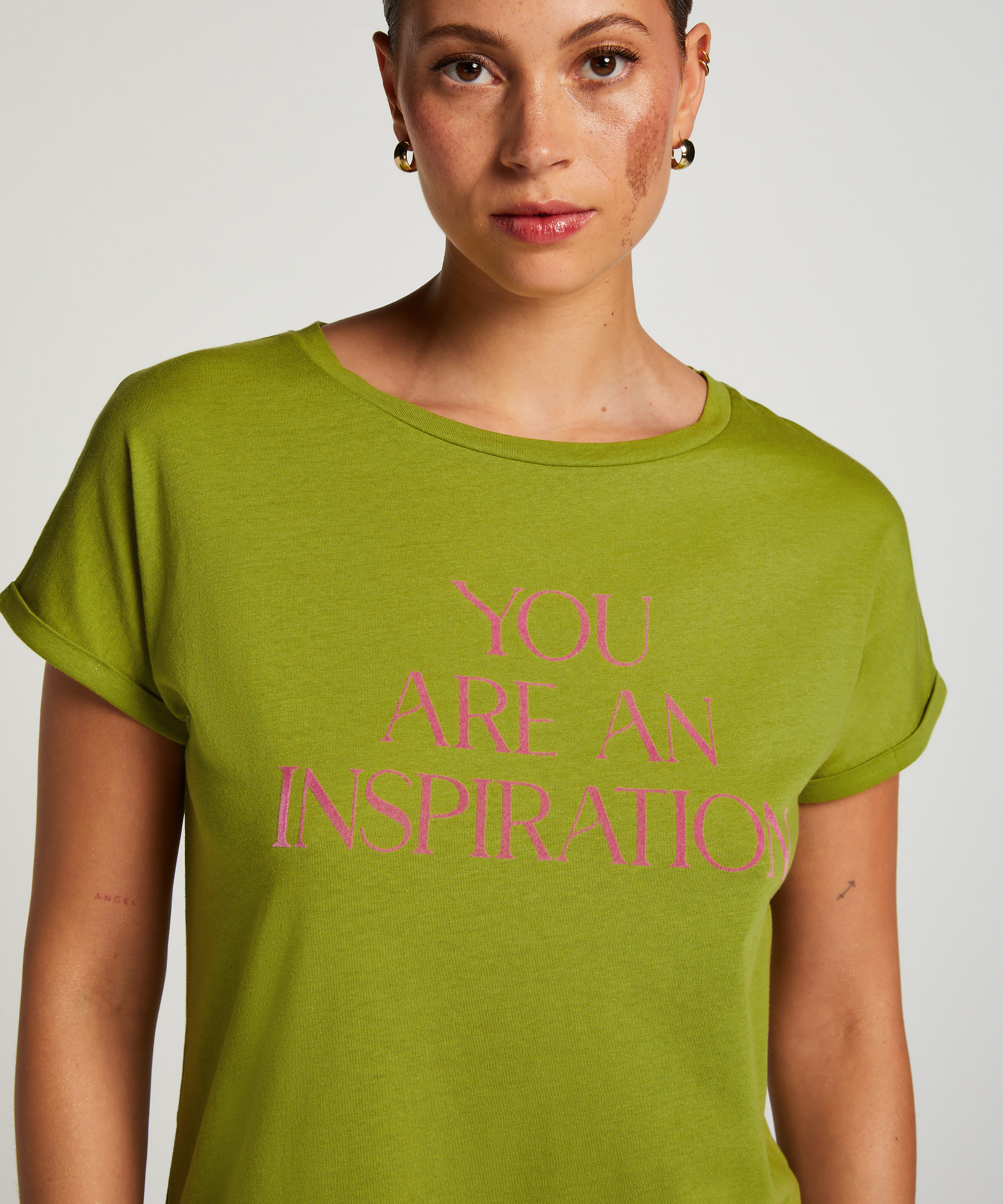 Nattskjorta med rund hals, Grön, main