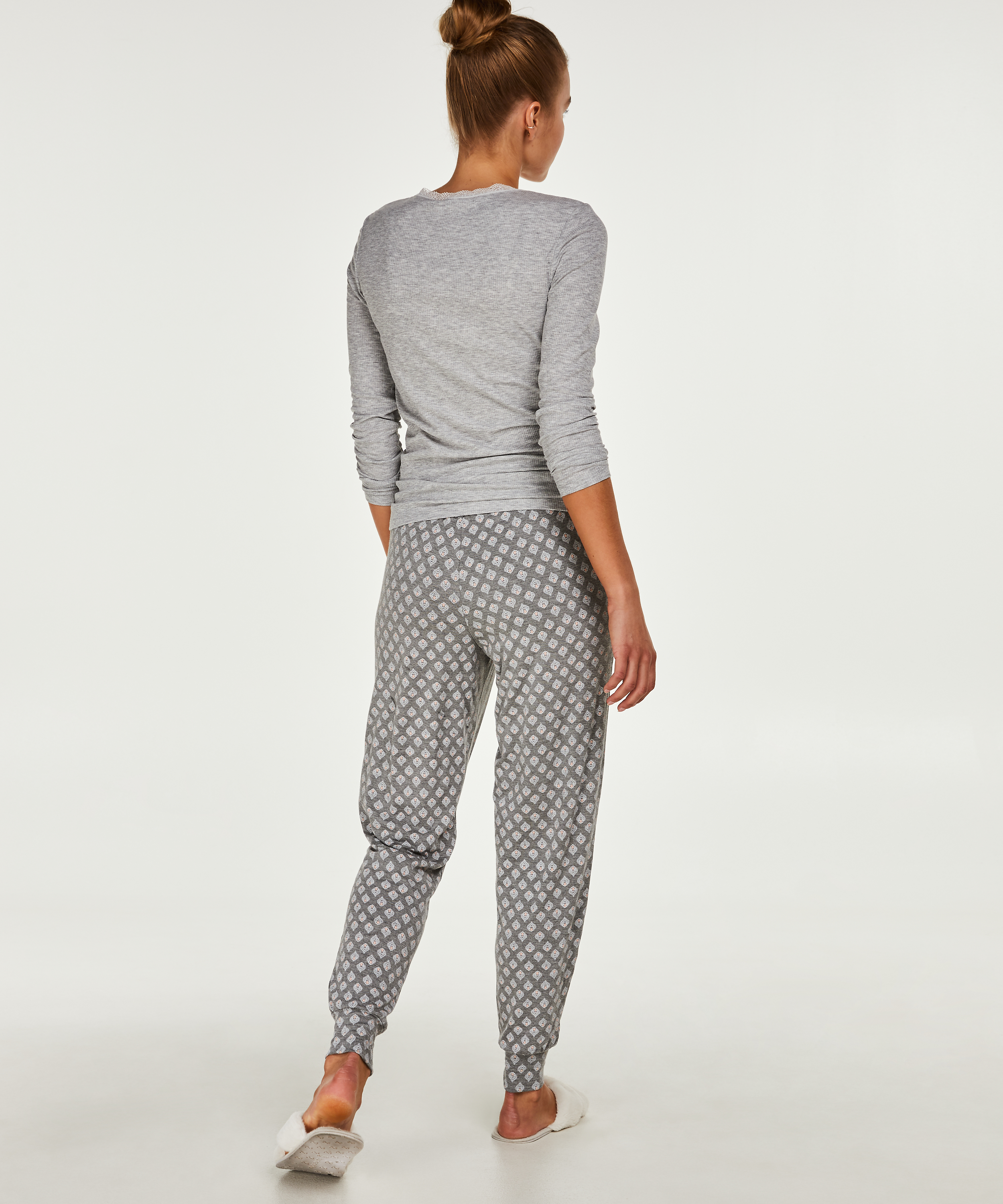 Topp LS Rib R-neck, Grå, main