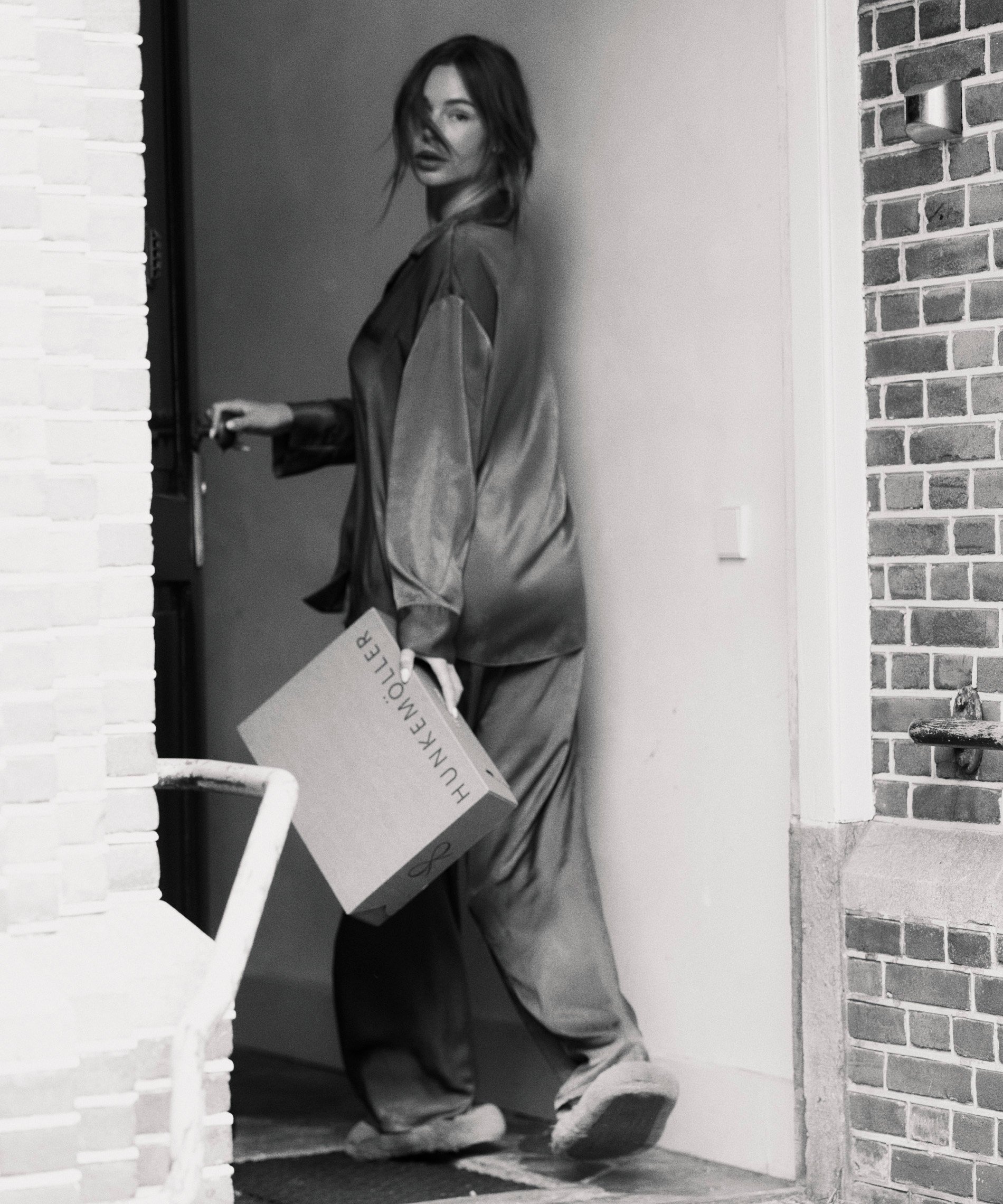 Satin-byxor, Blå, main