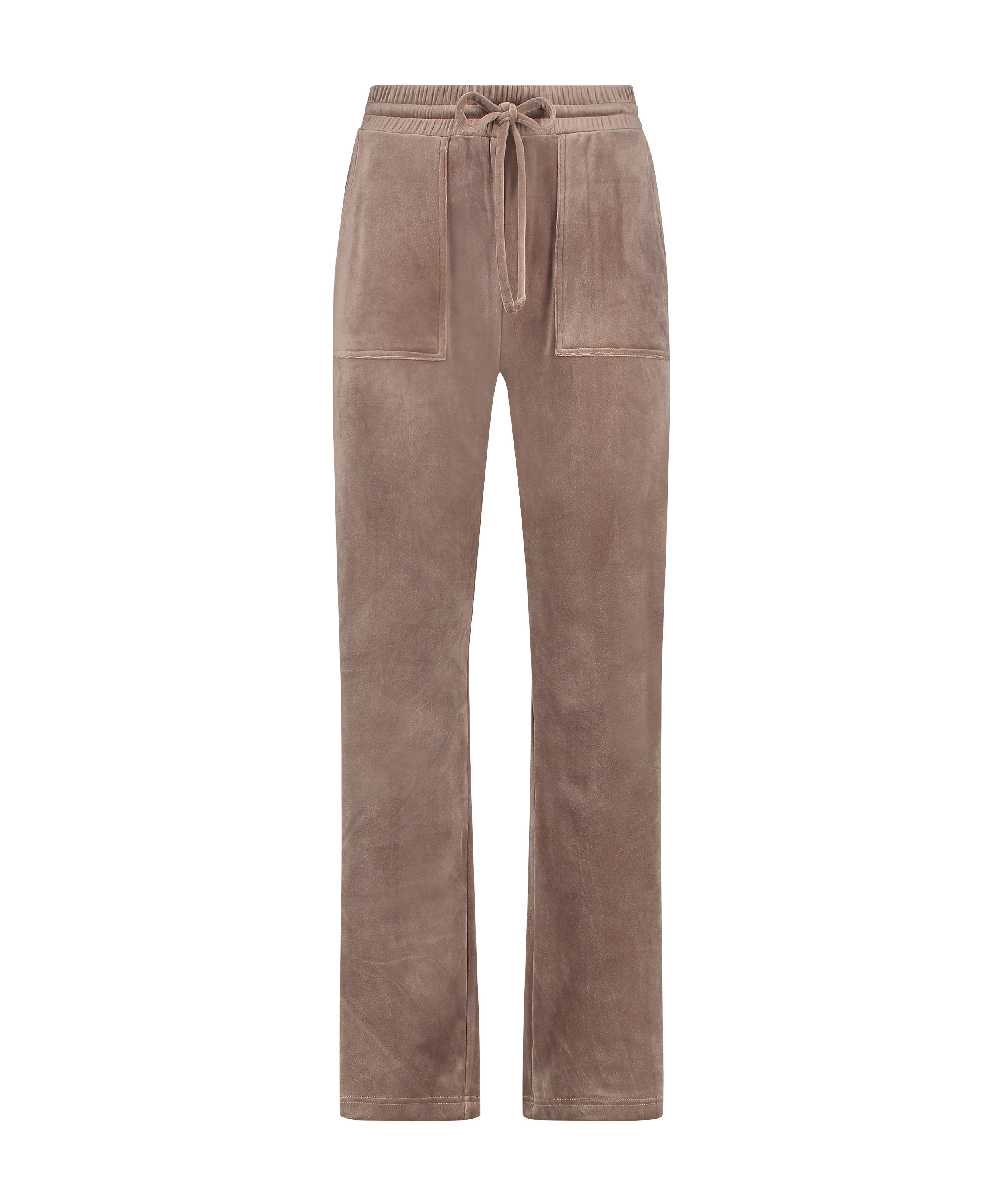 Velour joggingbyxor, Brun, main