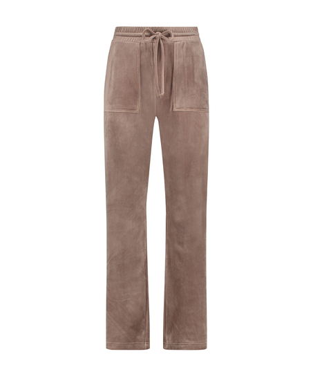 Velour joggingbyxor, Brun
