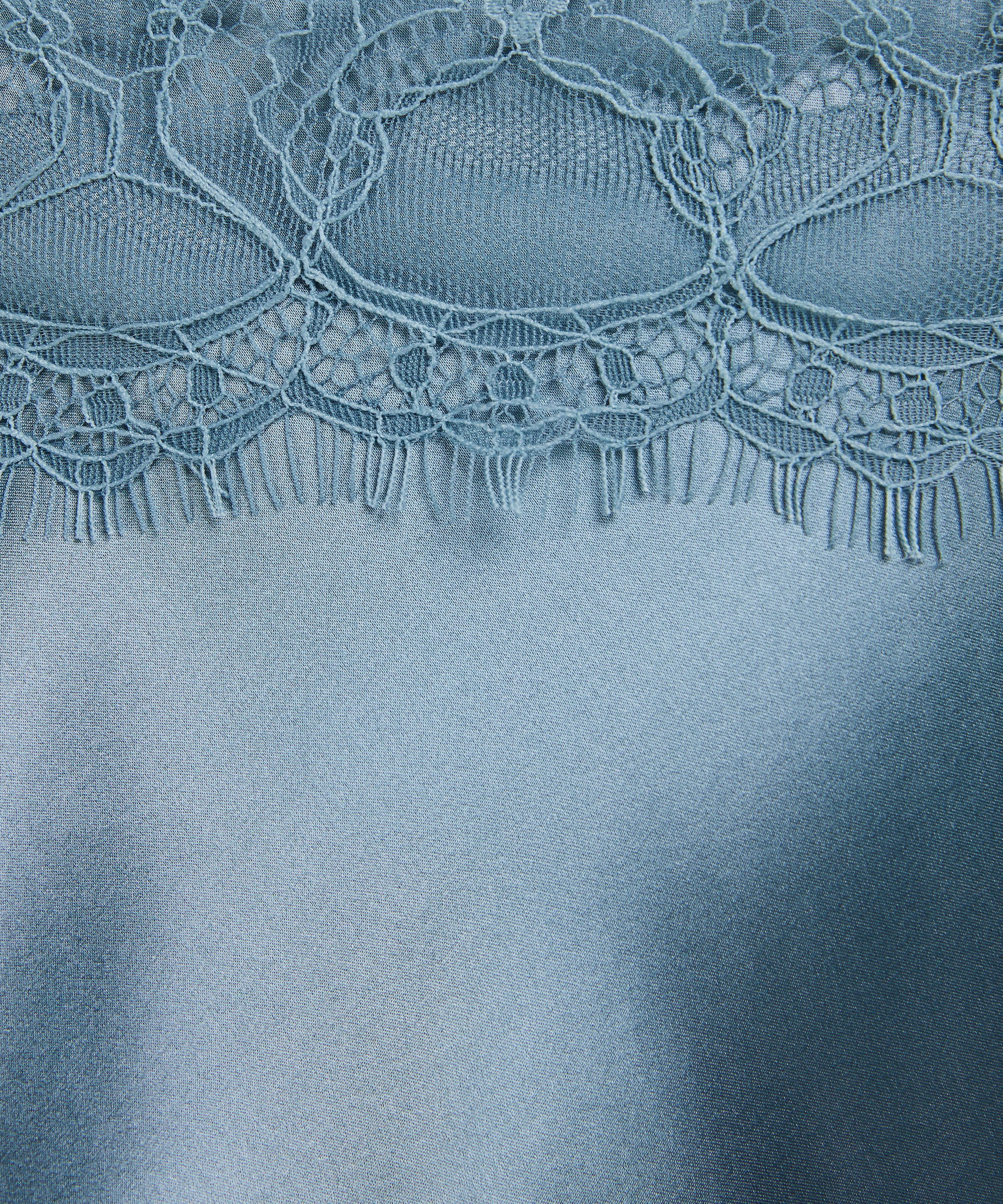 Underklänning i siden och spets, Blå, main