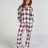 Pyjamastopp flanell, Vit