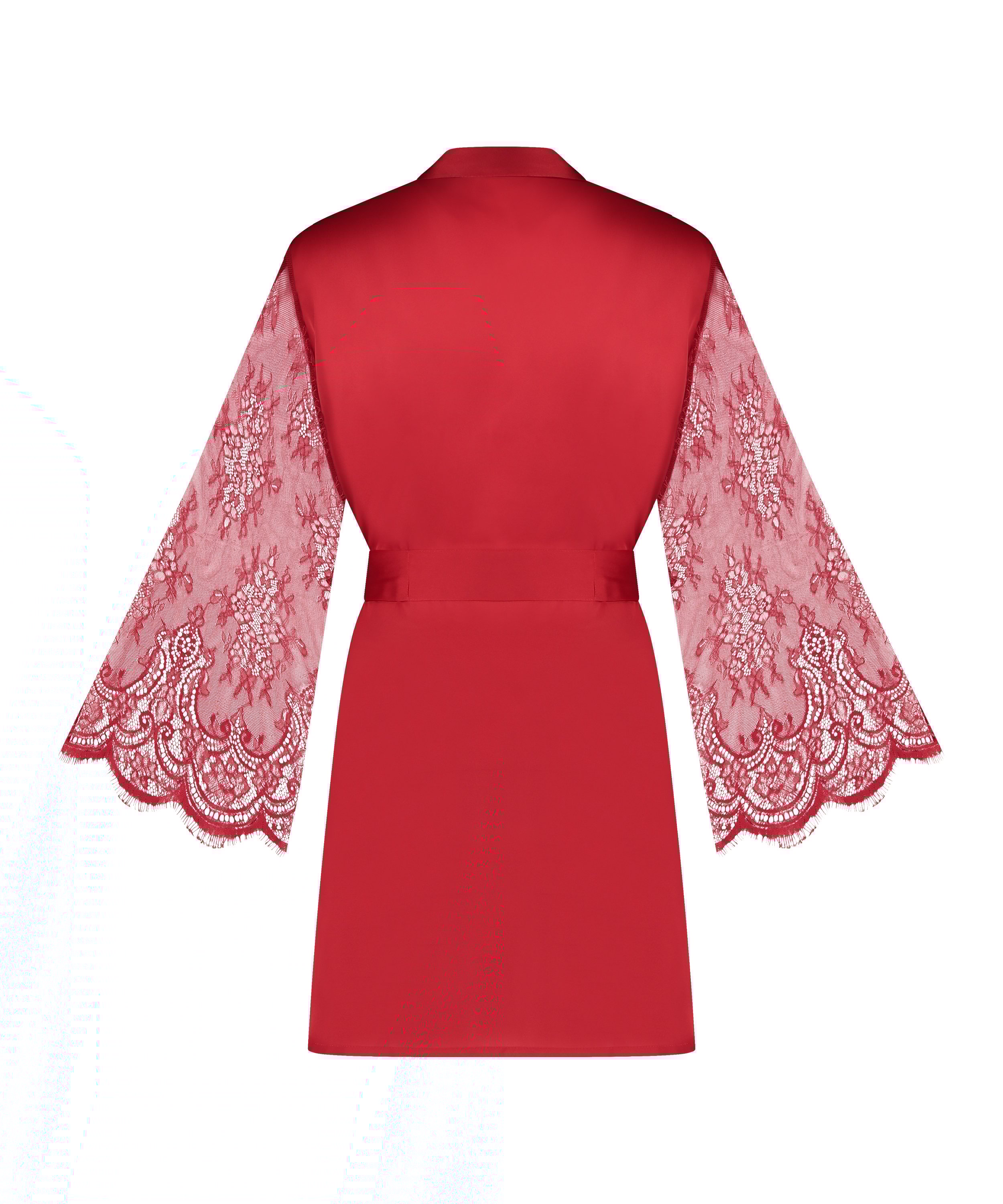 Satin Lace kimono, R&ouml;d, main