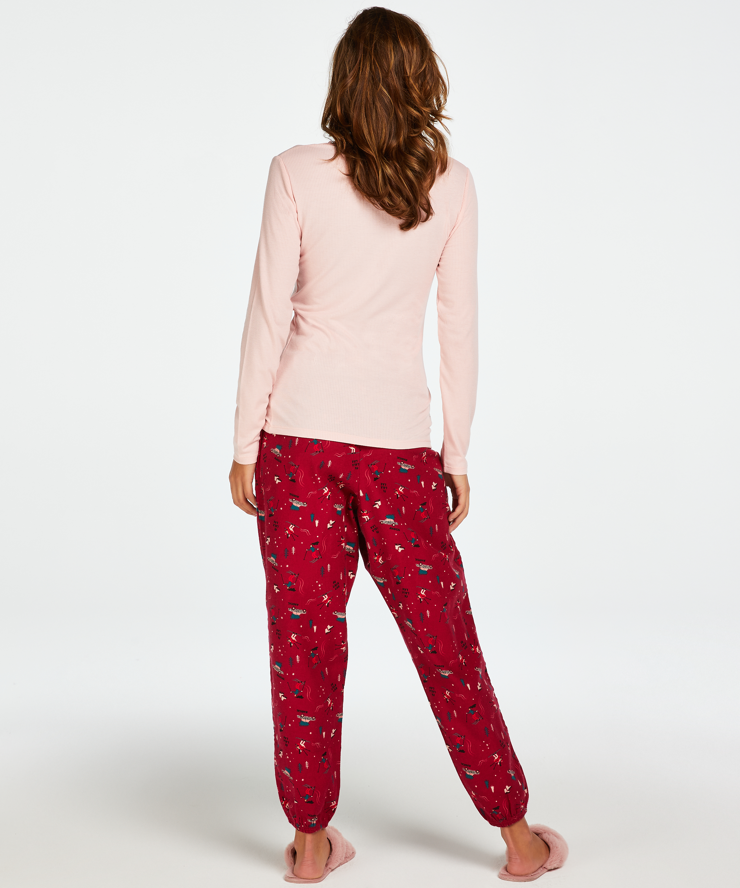 Petite Twill Pyjama pants, röd, main