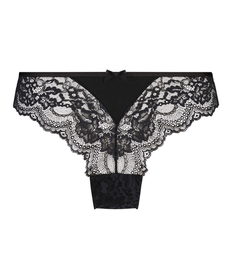 Högt skuren brazilian-trosa Dora, Svart