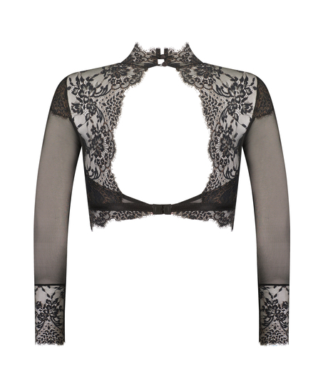 Långärmad bralette Cynthia, Svart