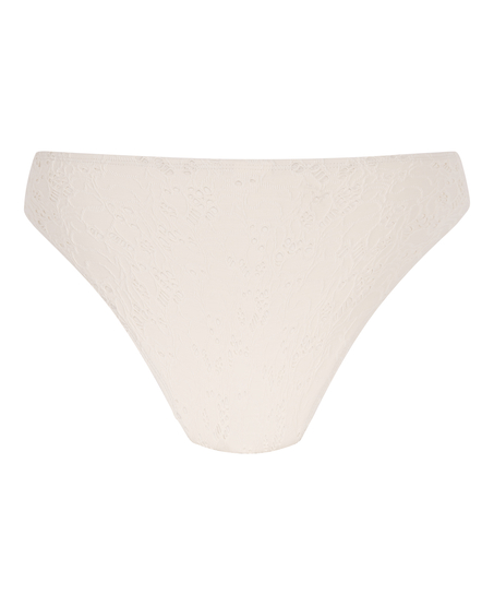 Bikininederdel Crochet, Vit