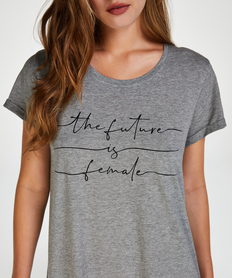 Nattlinne med rund halsringning, Grå