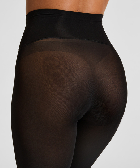 Strumpbyxor 60 denier med sammetstouch, Svart