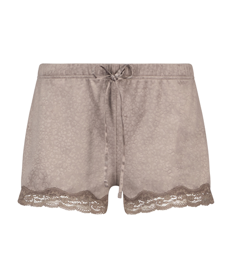 Shorts Velour Lace, Brun