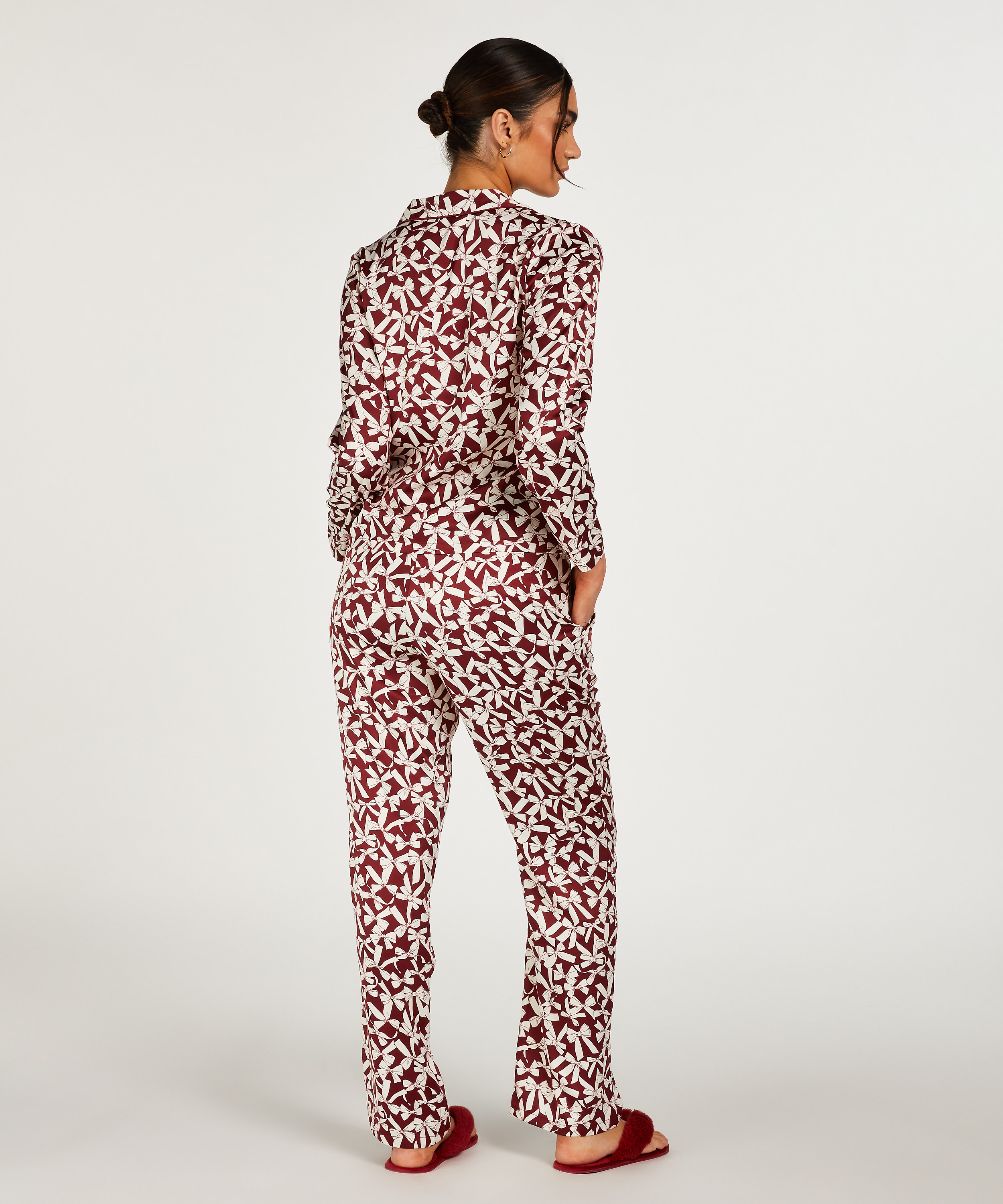 L&aring;ng&auml;rmad jacka i satin, R&ouml;d, main