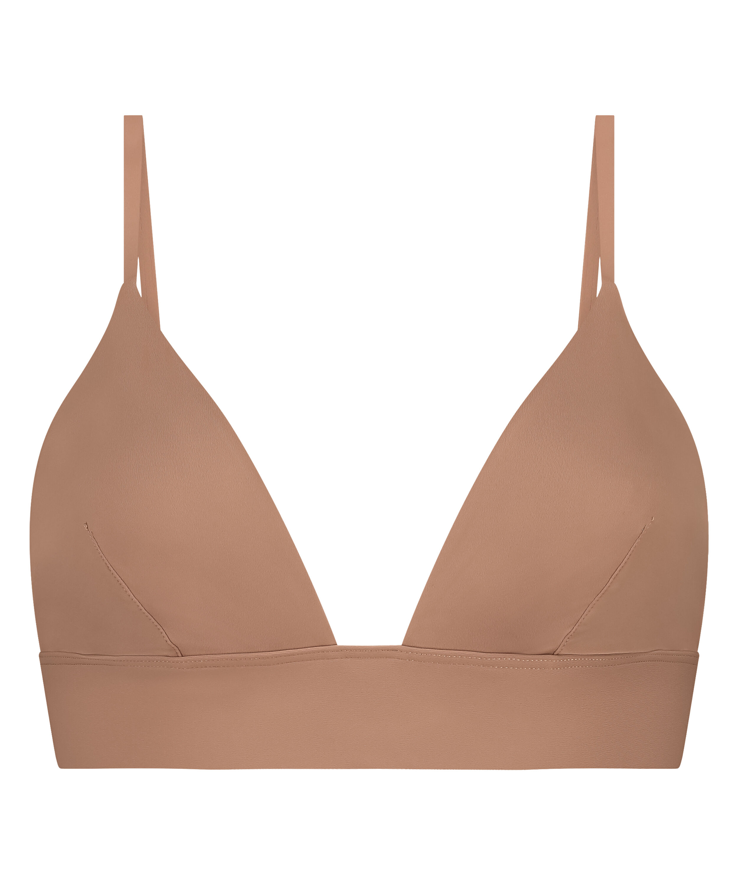 Triangel Bralette Smooth, Brun