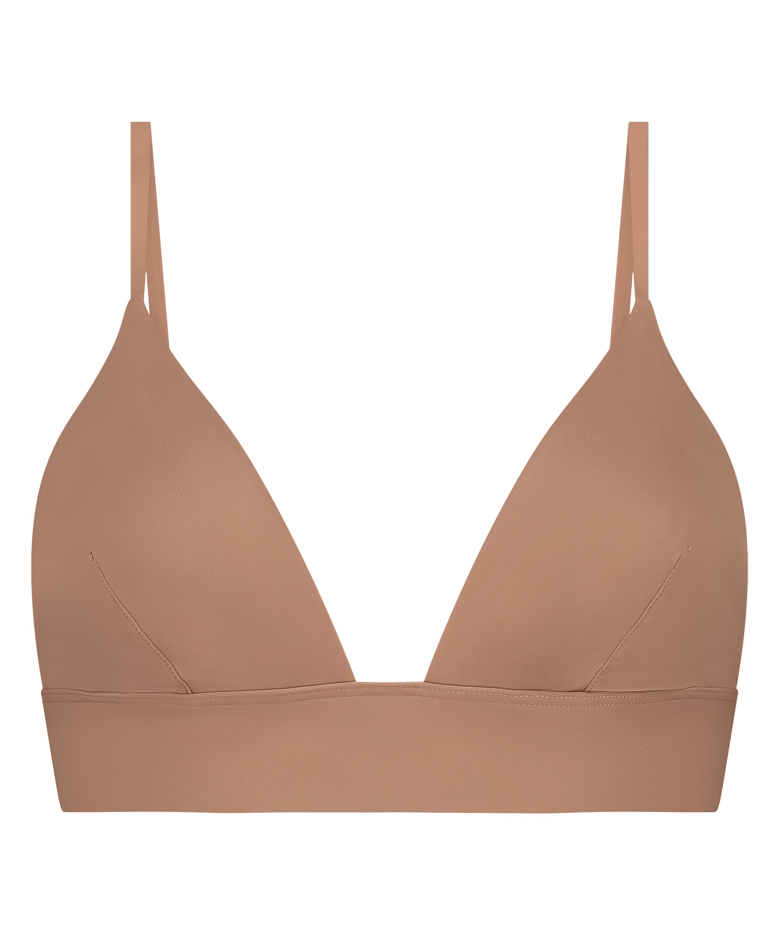 Triangel Bralette Smooth, Brun, main