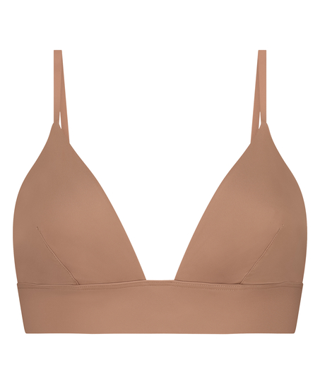 Triangel Bralette Smooth, Brun