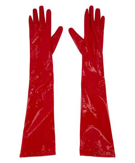 Handskar Konstläder, röd