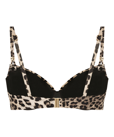 Formpressad bikiniöverdel med bygel Animalia, Brun