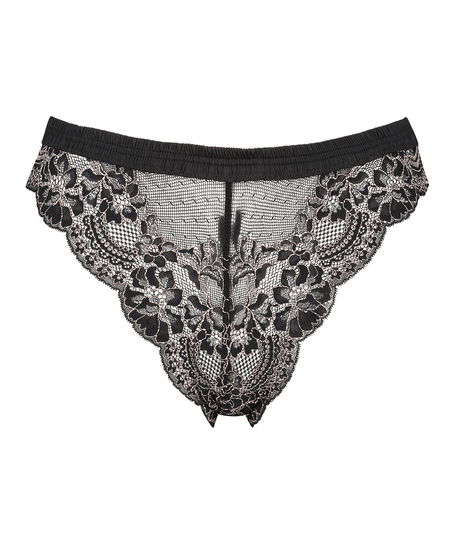 Yvo högt skuren braziliantrosa, Svart