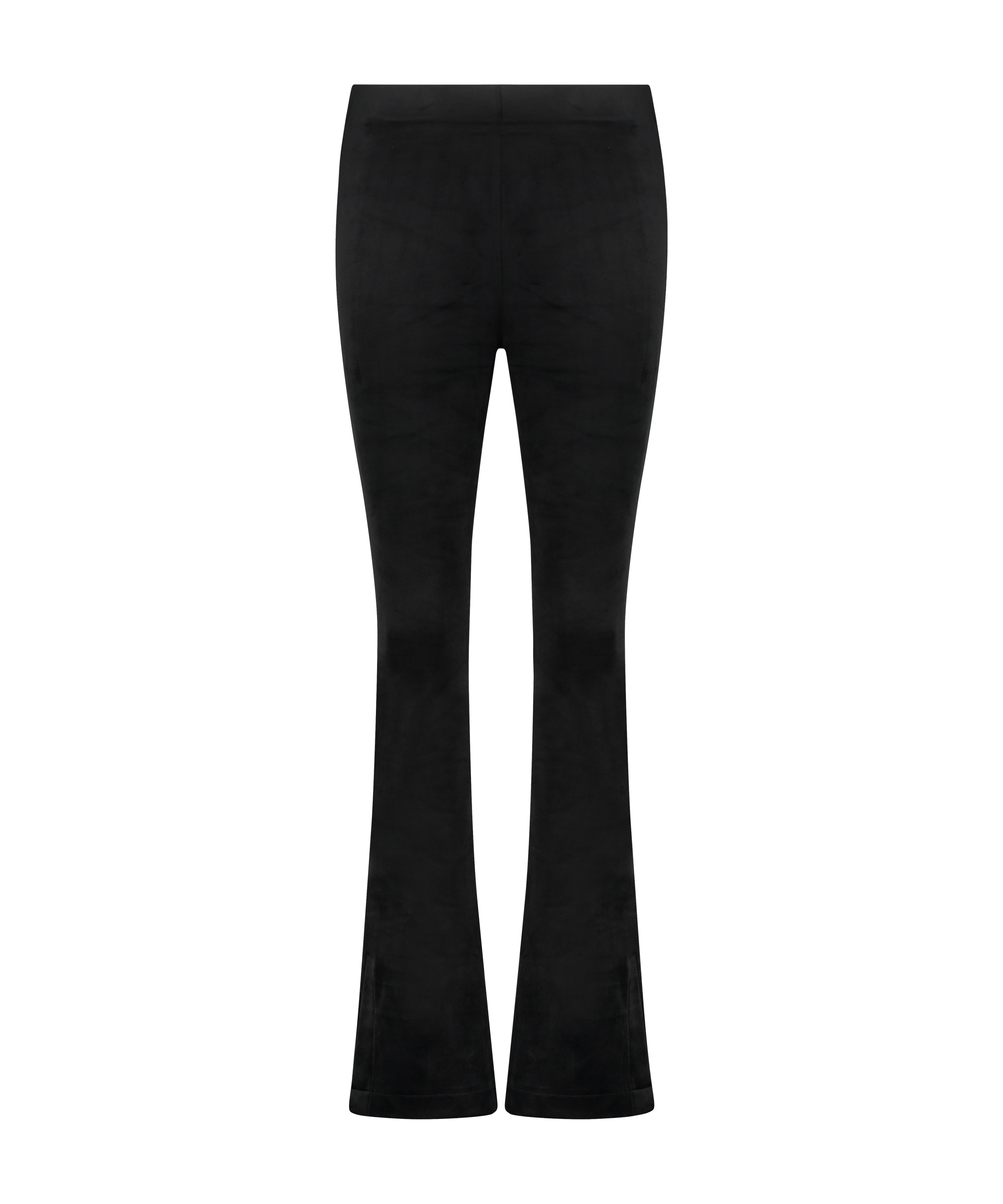 Leggings Flared Velour, Svart, main