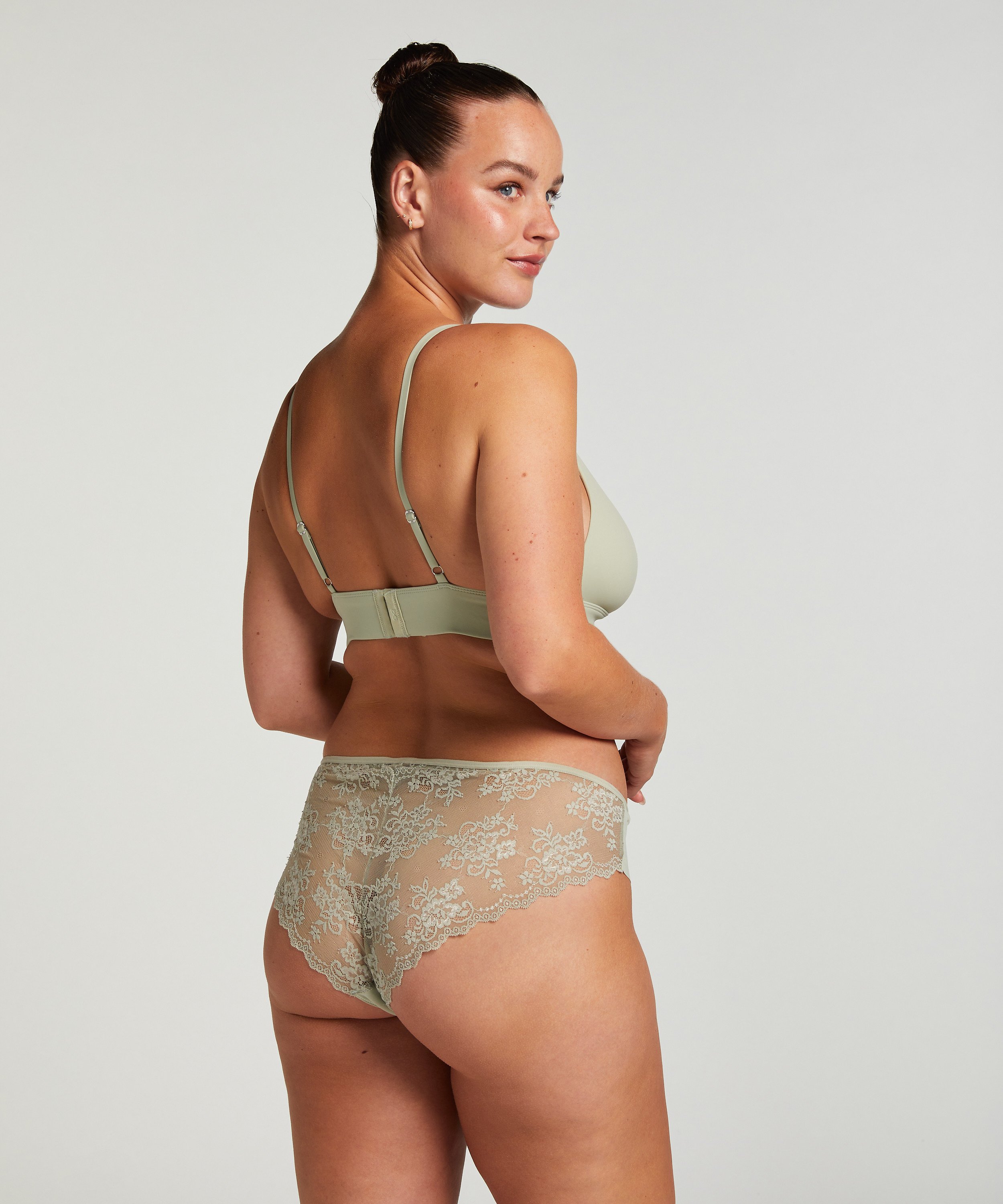 Triangel Bralette Smooth, Grön, main