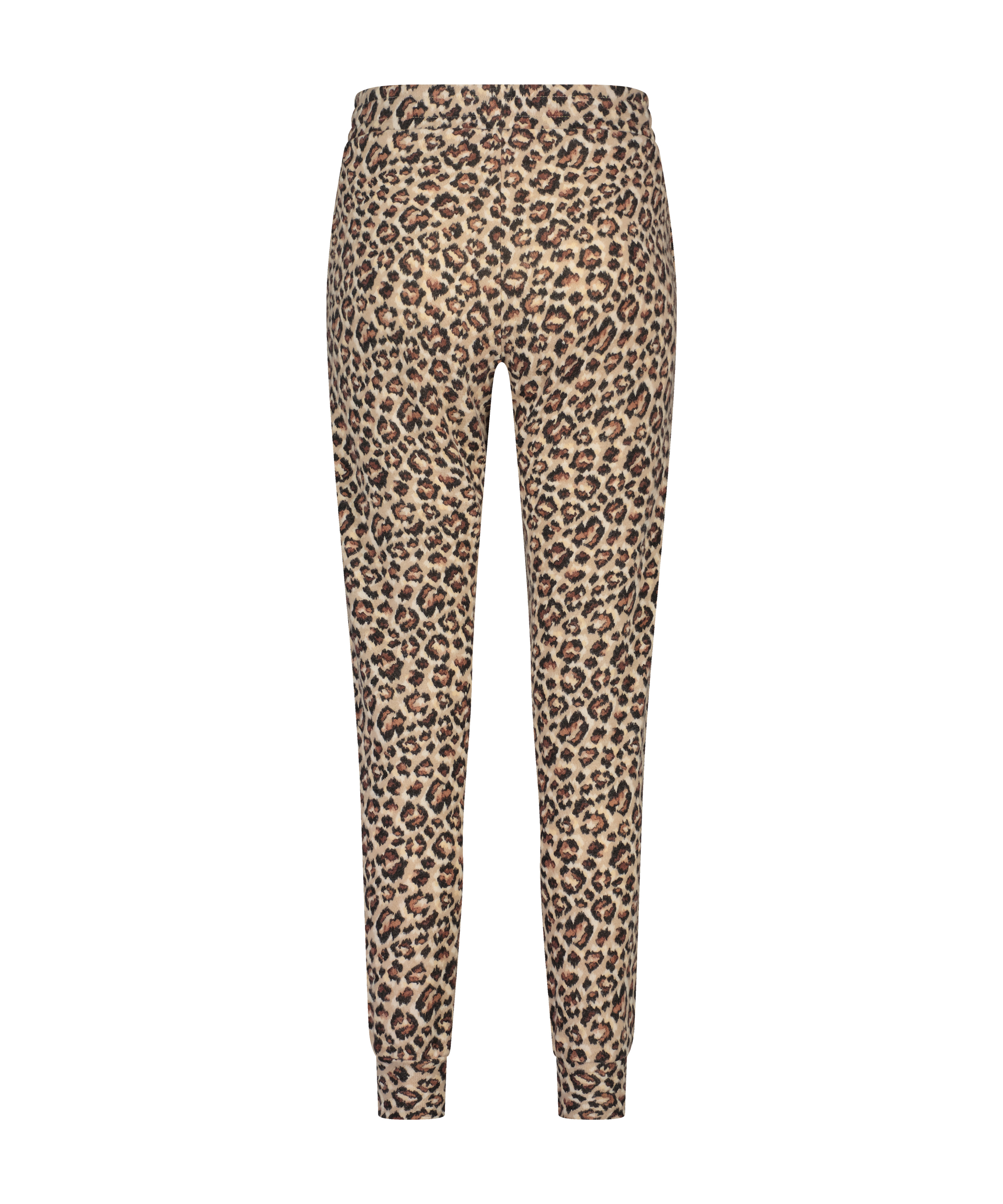 Borstade jersey-byxor, Beige, main