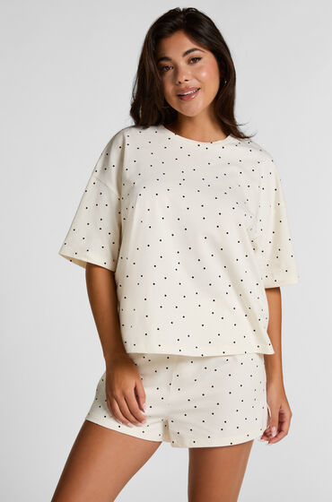 Hunkemöller Pyjama Set Cotton Jersey Short Vit