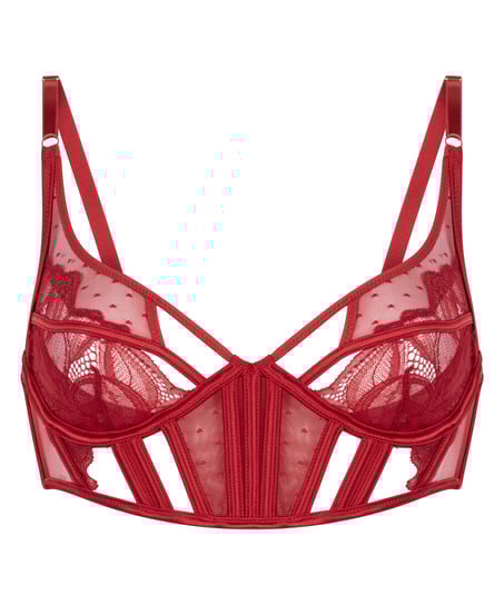 Icke-formpressad longline bygel-bh Billie, Röd