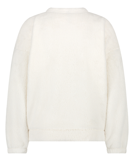 Topp Fleece Snuggle, Vit