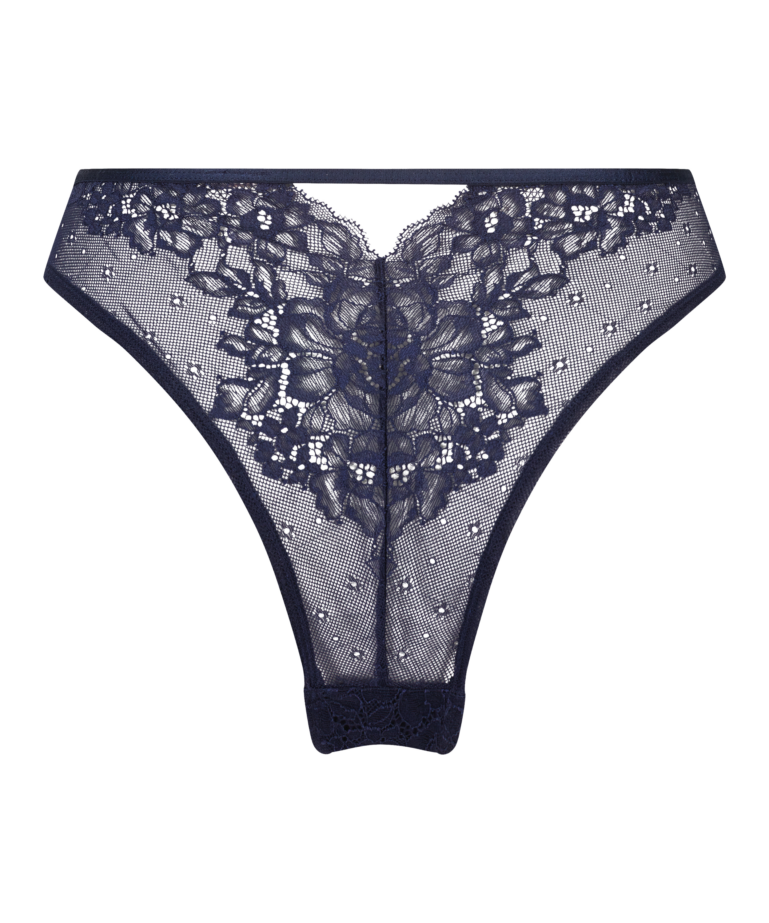 Högt skuren brazilian-trosa, blå, main