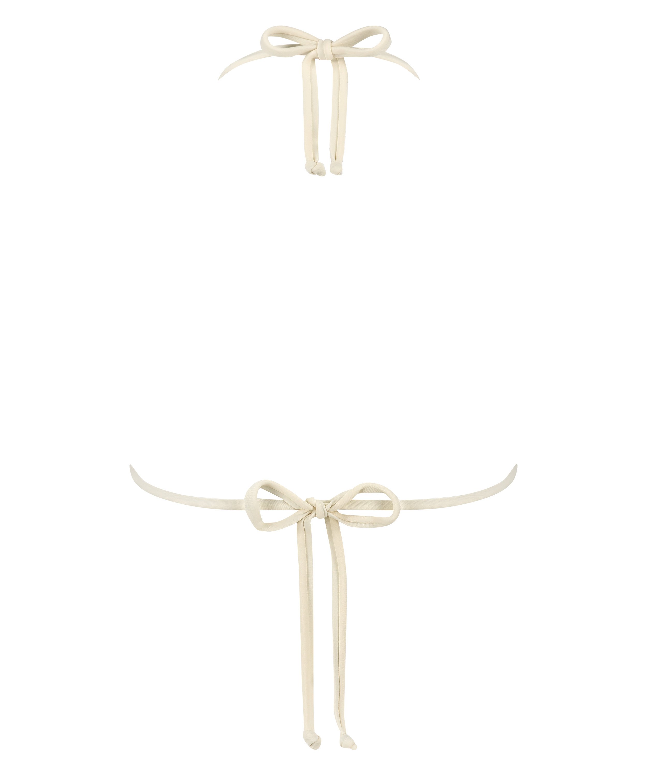 Crochet triangel-bikinitopp, Vit, main