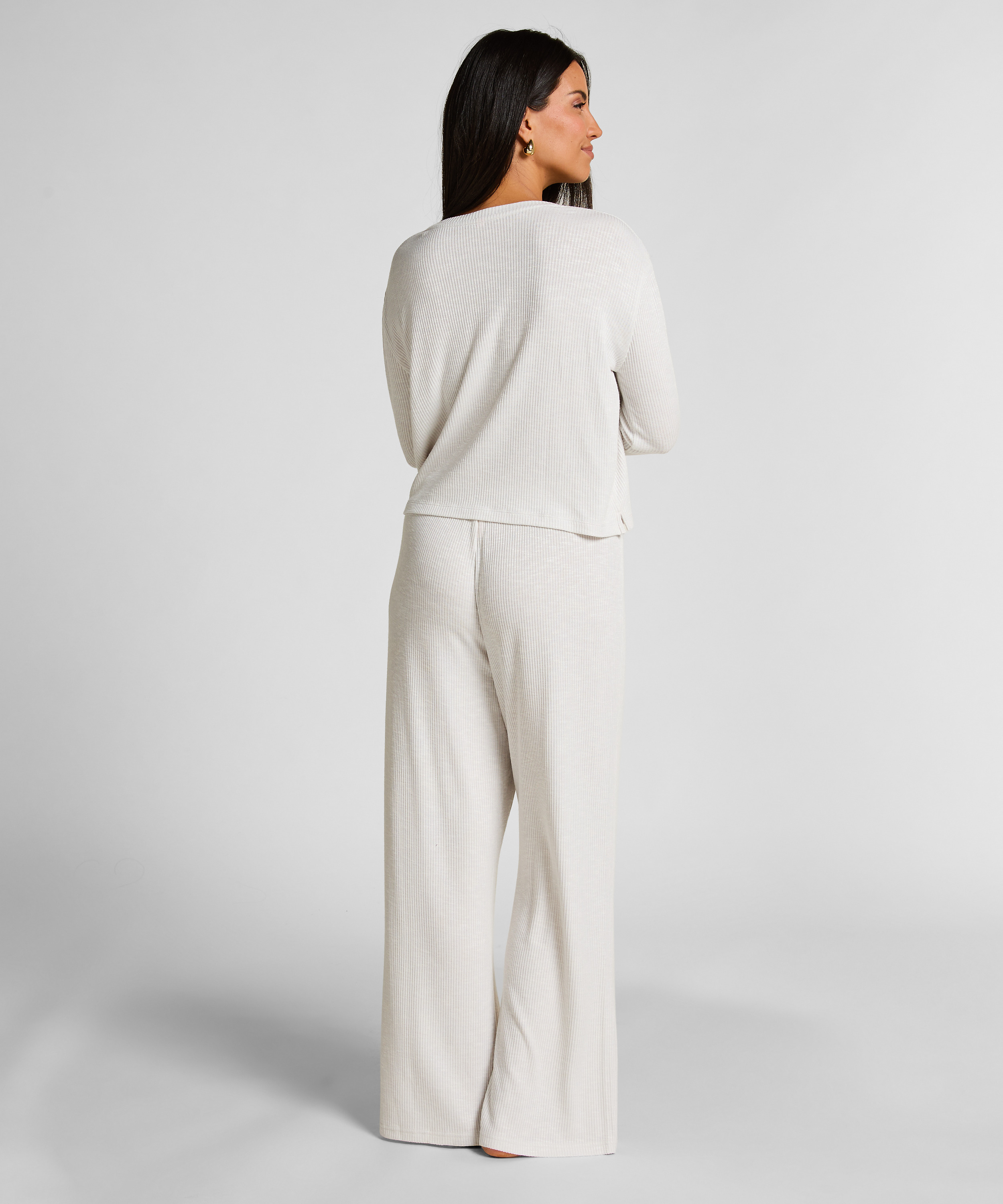 Pyjamasbyxa Pointelle, Beige, main