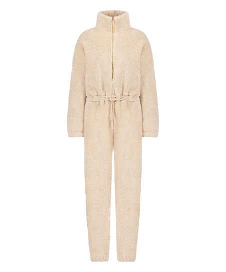 Onesie-fleece, Beige