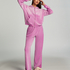Tall Pyjamasbyxor i velour, Rosa