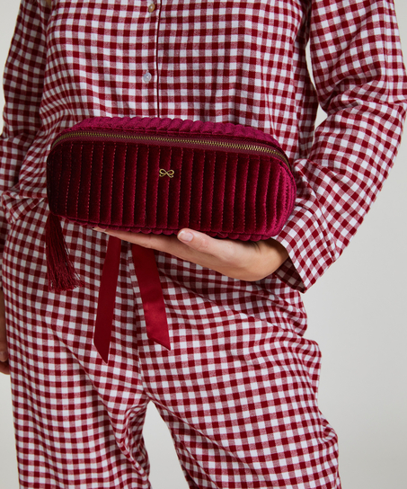 Sminkväska Velour, Röd