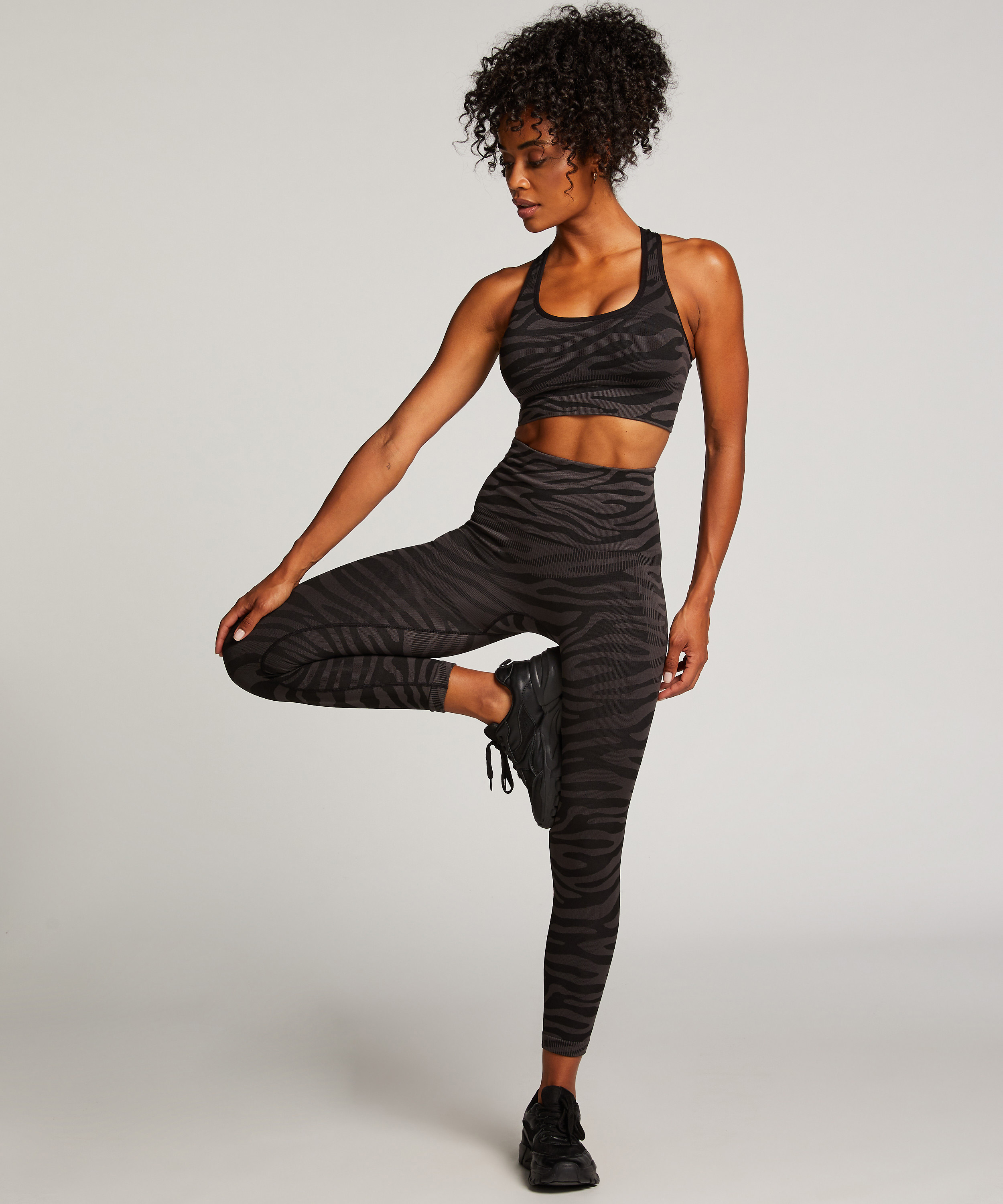 HKMX s&ouml;ml&ouml;sa sportleggings med h&ouml;g midja, Svart, main