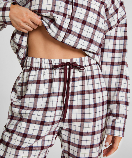 Pyjamasbyxori flanell, Vit
