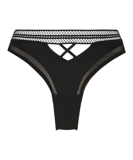 Högt skuren braziliantrosa Mina, Svart