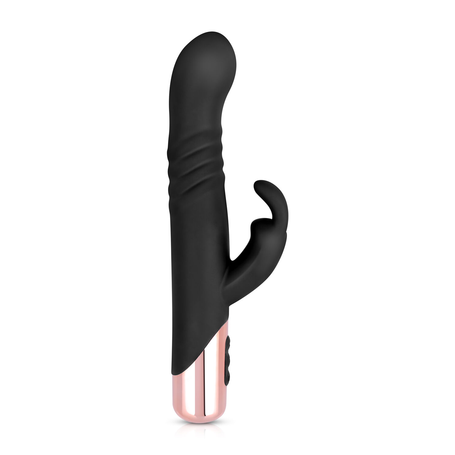 Rosy Gold Rabbit Vibrator, Svart Rosy Gold Rabbit Vibrator, Svart