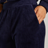 Pyjamasbyxor i velour, Bl&aring;